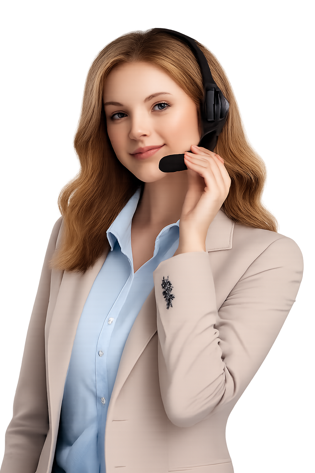 Professionele vrouw met headset